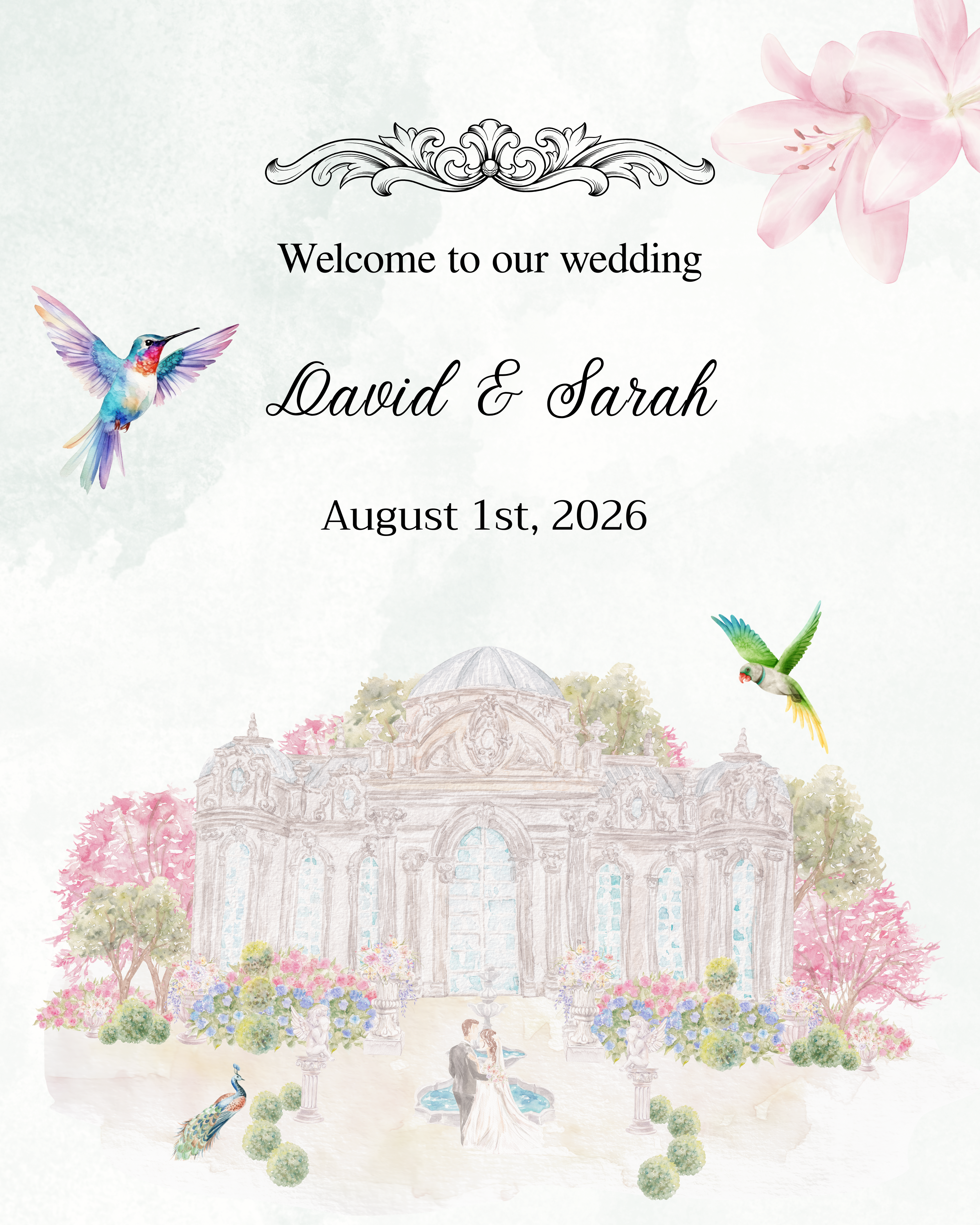 Wedding decor for David and Sarah